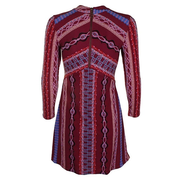 FREE PEOPLE Stella Printed Mini Dress Long Sleeve - Picture 2 of 6